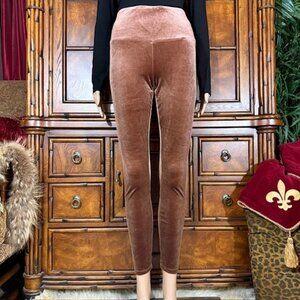 Marla Wynne Bronze Brown Velvet Tummy Slimming Legging